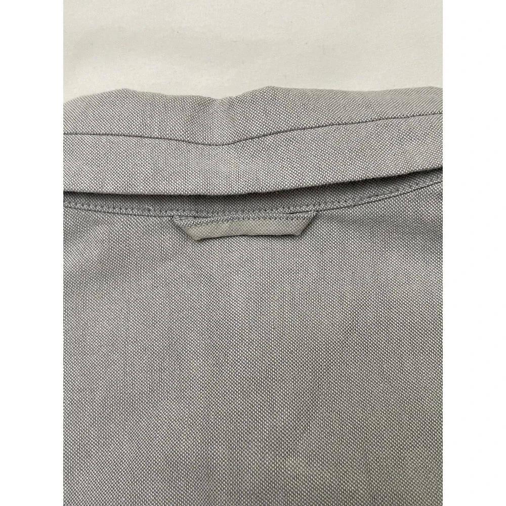 Lululemon On Time Short Sleeve Button Up Shirt Mens XS Gray Hidden Button Oxford